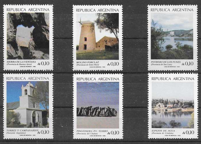Stamp tourism Argentina 1985