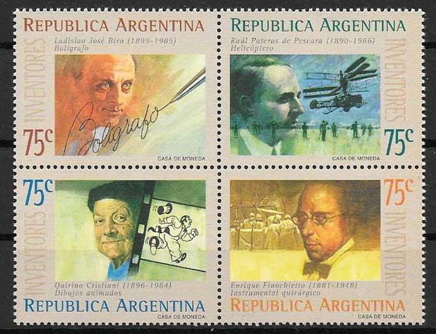 Stamp personalities Argentina 1994