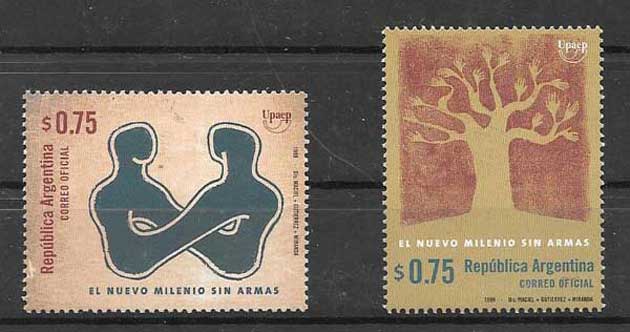 Stamp collection UPAEP America Argentina 1999