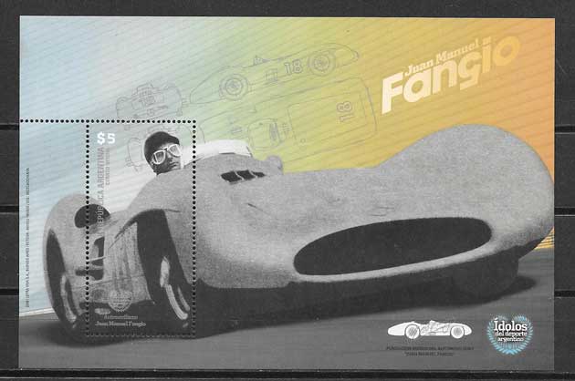 Stamps sport Fangio Argentina 2008