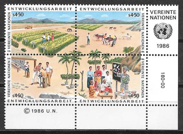 Stamps 1986 United Nations Development Programs