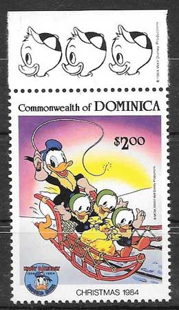 Disney Stamps Dominica Christmas 1985