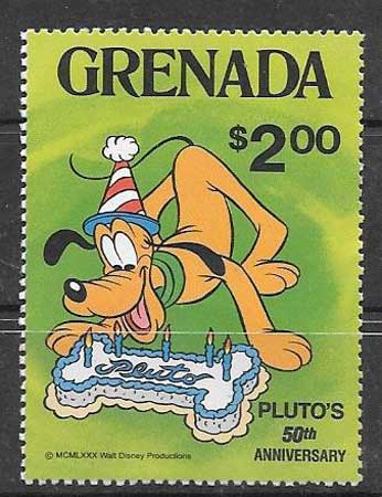 Disney Grenada stamps collection 1981 anniversary of Pluto