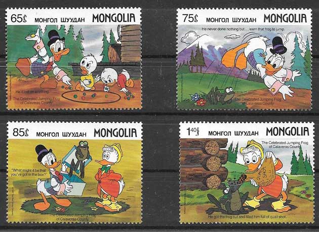 Disney stamp collection Mongolia