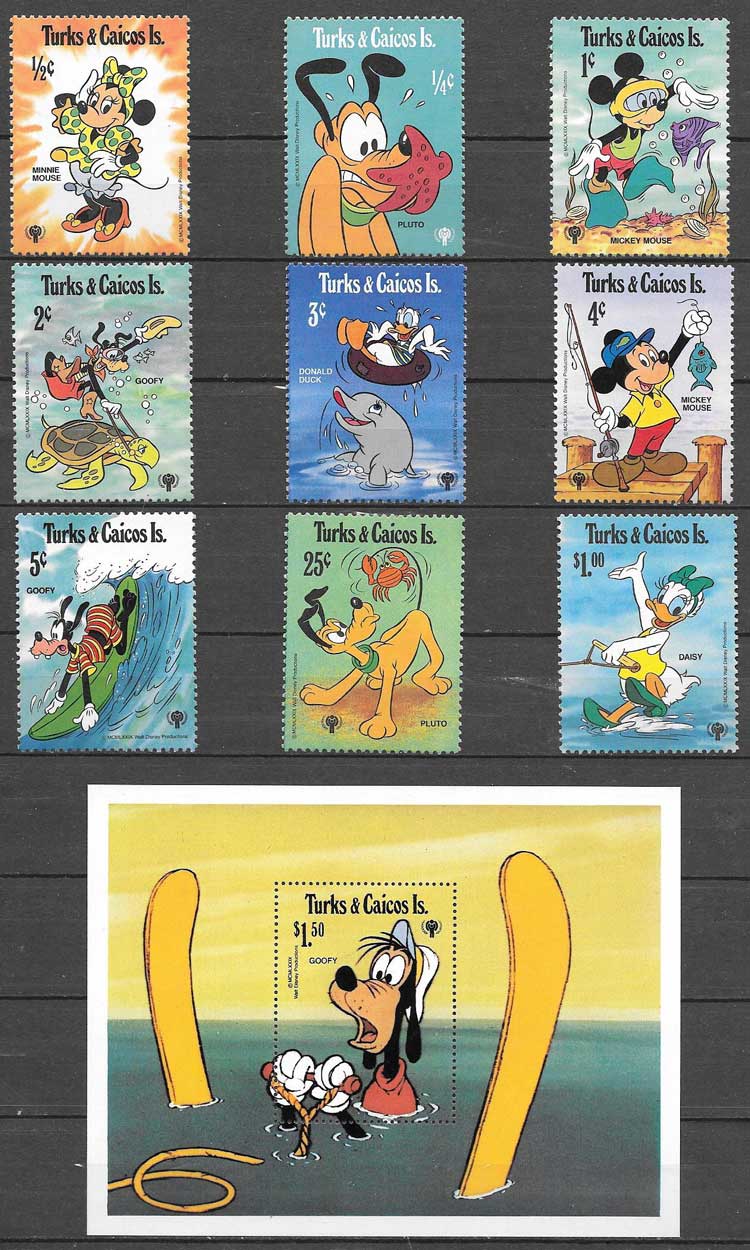Disney stamps Turks & Caicos 1979 International Year of the Child